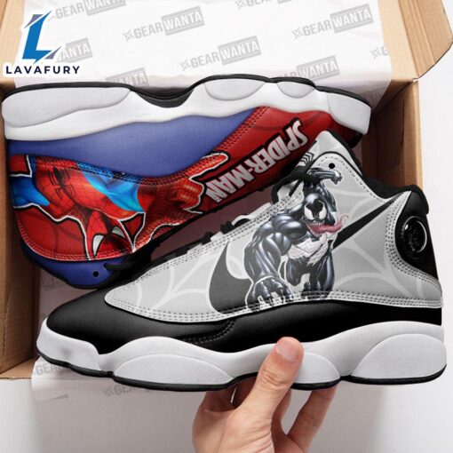 Spiderman vs Venom J13 Sneakers Super Heroes Custom Shoes