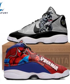 Spiderman vs Venom J13 Sneakers Super Heroes Custom Shoes