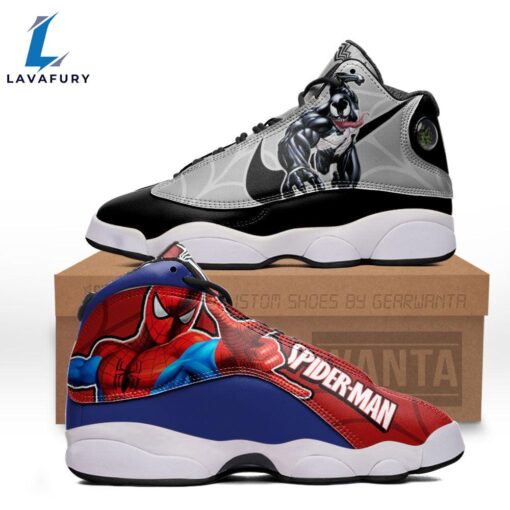 Spiderman vs Venom J13 Sneakers Super Heroes Custom Shoes