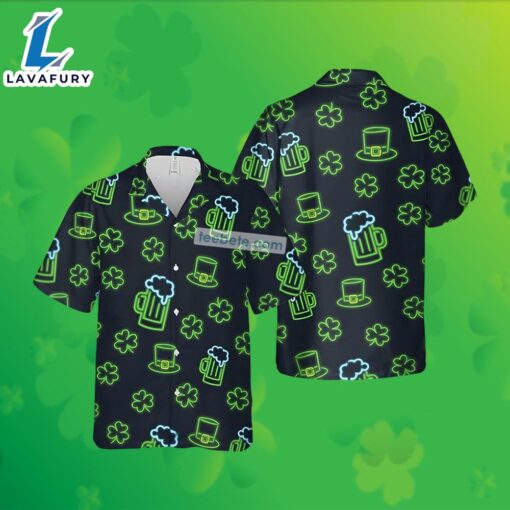 St Patrick Beer Shamrock Green Matching Hawaiian Shirts 2025