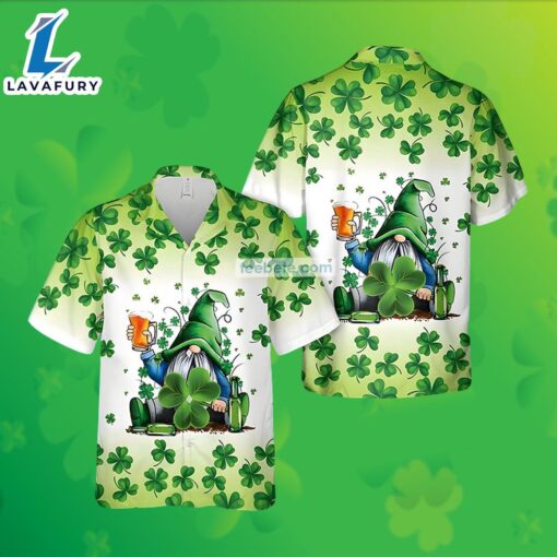 St Patrick Gnome Beer Shamrock Green High Quality Hawaiian Shirts 2025