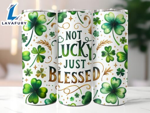 St. Patrick’s 20 Oz Skinny Tumbler, Shamrock Tumbler, St Patrick’s Day Tumbler