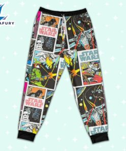 Star Wars Classic Star Wars Characters Retro Comic Book Style Pajamas Set - Movie Cartoon Holiday Pajamas