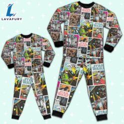 Star Wars Classic Star Wars Characters Retro Comic Book Style Pajamas Set - Movie Cartoon Holiday Pajamas