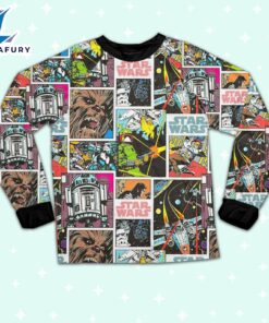 Star Wars Classic Star Wars Characters Retro Comic Book Style Pajamas Set - Movie Cartoon Holiday Pajamas