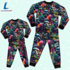 Star Wars Colorful Tropical Darth Vader Stormtrooper Pajamas Set - Movie Cartoon Holiday Pajamas