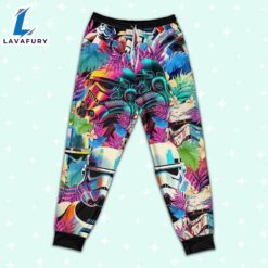 Star Wars Colorfull Floral Stormtrooper Artwork Pajamas Set - Movie Cartoon Holiday Pajamas