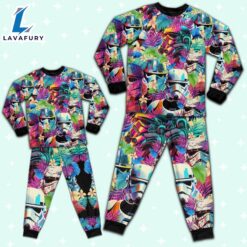 Star Wars Colorfull Floral Stormtrooper Artwork Pajamas Set - Movie Cartoon Holiday Pajamas