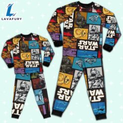 Star Wars Comic Blocks Awesome Pajamas Set - Movie Cartoon Holiday Pajamas