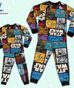 Star Wars Comic Blocks Awesome Pajamas Set - Movie Cartoon Holiday Pajamas