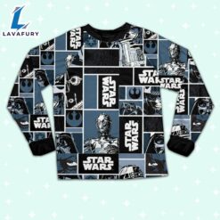 Star Wars Comic Characters Cool Art Pattern Pajamas Set - Movie Cartoon Holiday Pajamas