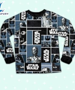 Star Wars Comic Characters Cool Art Pattern Pajamas Set - Movie Cartoon Holiday Pajamas