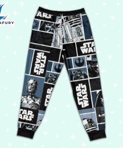 Star Wars Comic Characters Cool Art Pattern Pajamas Set - Movie Cartoon Holiday Pajamas