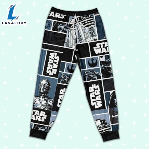 Star Wars Comic Characters Cool Art Pattern Pajamas Set – Movie Cartoon Holiday Pajamas