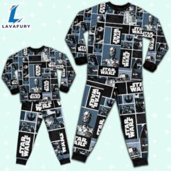 Star Wars Comic Characters Cool Art Pattern Pajamas Set - Movie Cartoon Holiday Pajamas