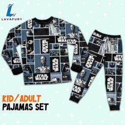 Star Wars Comic Characters Cool Art Pattern Pajamas Set – Movie Cartoon Holiday Pajamas