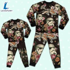 Star Wars Flower Stormtrooper Pattern Pajamas Set - Movie Cartoon Holiday Pajamas