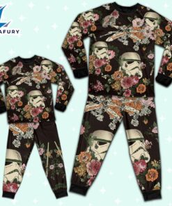 Star Wars Flower Stormtrooper Pattern Pajamas Set - Movie Cartoon Holiday Pajamas