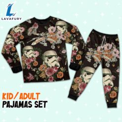 Star Wars Flower Stormtrooper Pattern Pajamas Set – Movie Cartoon Holiday Pajamas