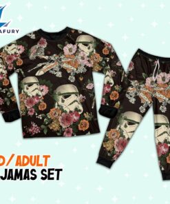 Star Wars Flower Stormtrooper Pattern Pajamas Set – Movie Cartoon Holiday Pajamas