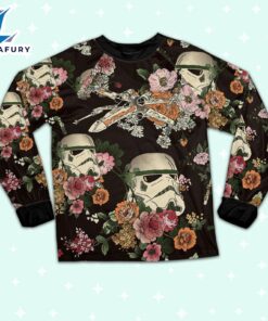 Star Wars Flower Stormtrooper Pattern Pajamas Set - Movie Cartoon Holiday Pajamas