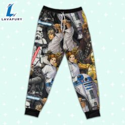 Star Wars R2D2 C3PO Darth Vader Luke Skywalker Chewbacca Yoda Art Pajamas Set - Movie Cartoon Holiday Pajamas