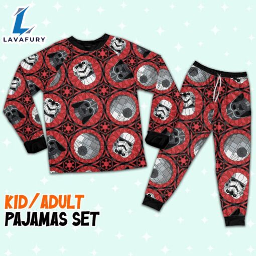 Star Wars Red Stained Glass Empire Pajamas Set – Movie Cartoon Holiday Pajamas