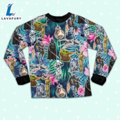 Star Wars Seamless Icon Summer Tropical Pajamas Set - Movie Cartoon Holiday Pajamas