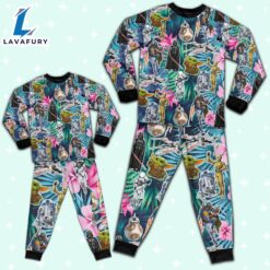 Star Wars Seamless Icon Summer Tropical Pajamas Set - Movie Cartoon Holiday Pajamas