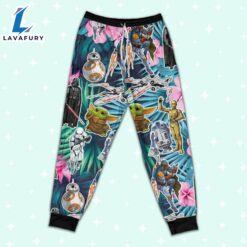 Star Wars Seamless Icon Summer Tropical Pajamas Set - Movie Cartoon Holiday Pajamas