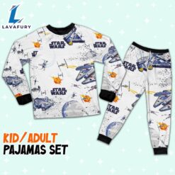 Star Wars Seamless Star Batltle Ships Pajamas Set – Movie Cartoon Holiday Pajamas