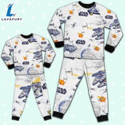 Star Wars Seamless Star Batltle Ships Pajamas Set - Movie Cartoon Holiday Pajamas