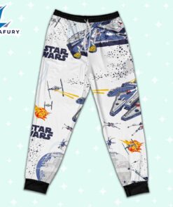 Star Wars Seamless Star Batltle Ships Pajamas Set - Movie Cartoon Holiday Pajamas