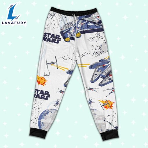 Star Wars Seamless Star Batltle Ships Pajamas Set – Movie Cartoon Holiday Pajamas