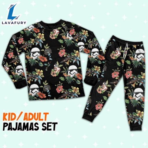 Star Wars Stormtrooper Kylo Ren BB-8 Vintage Floral Pajamas Set – Movie Cartoon Holiday Pajamas