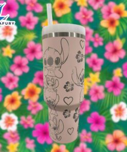 Stitch And Angel Printed 40 Oz Tumbler