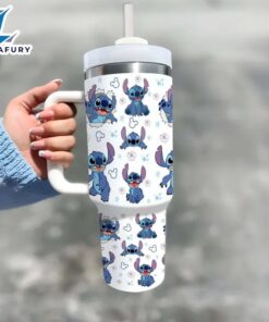 Stitch Cartoon Themed 40oz Stainless Steel Tumbler With Handle