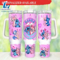 Stitch Cartoon Valentines 40oz Tumbler…