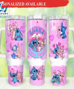 Stitch Cartoon Valentines 40oz Tumbler…