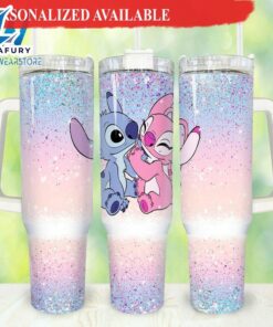 Stitch Cartoon Valentines 40oz Tumbler…