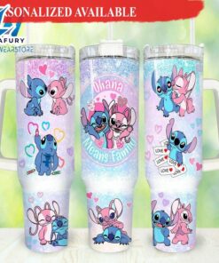 Stitch Cartoon Valentines 40oz Tumbler…