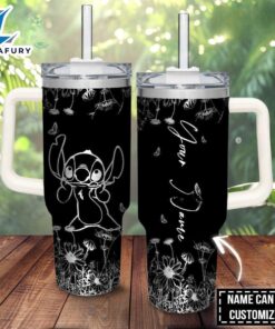 Stitch Flower Laser Engraved Tumbler