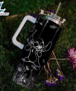 Stitch Flower Laser Engraved Tumbler