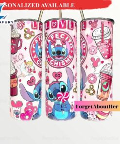 Stitch Love Valentine Skinny Tumbler…