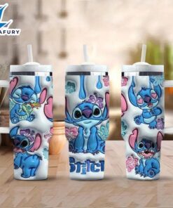 Stitch Themed 40oz Tumbler With Handle