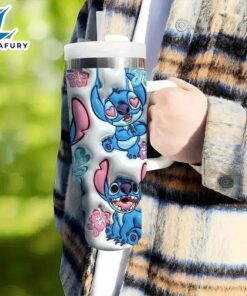 Stitch Themed 40oz Tumbler With Handle