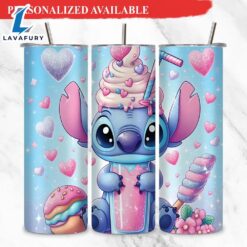 Stitch Valentine Tumbler Wrap Cartoon Valentine Tumbler