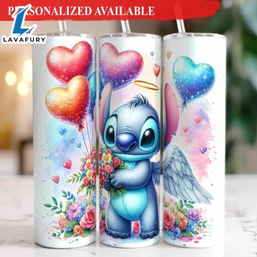 Stitch Version Angel Valentine 20oz Tumbler