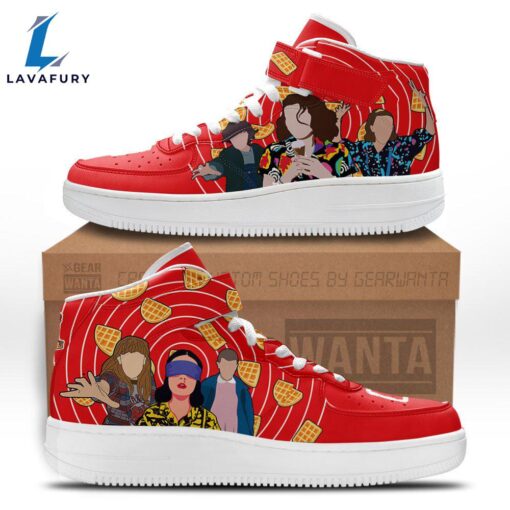 Stranger Things Eleven Sneakers Custom Jane El Hopper High Top Air Force Shoes