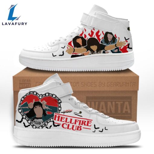 Stranger Things Hellfire Club Eddie Munson Custom High Top Air Force Shoes